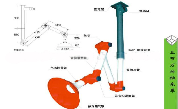 實驗室專用萬（wàn）向排煙罩